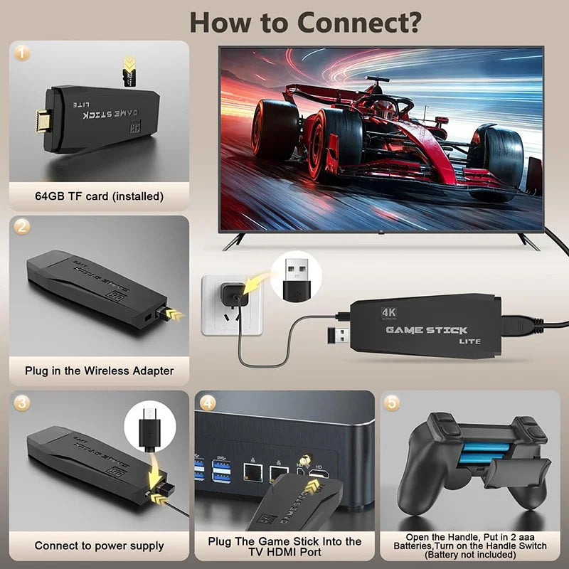 Retro Game Stick M8 — 30,000+ Built-In Classic Games